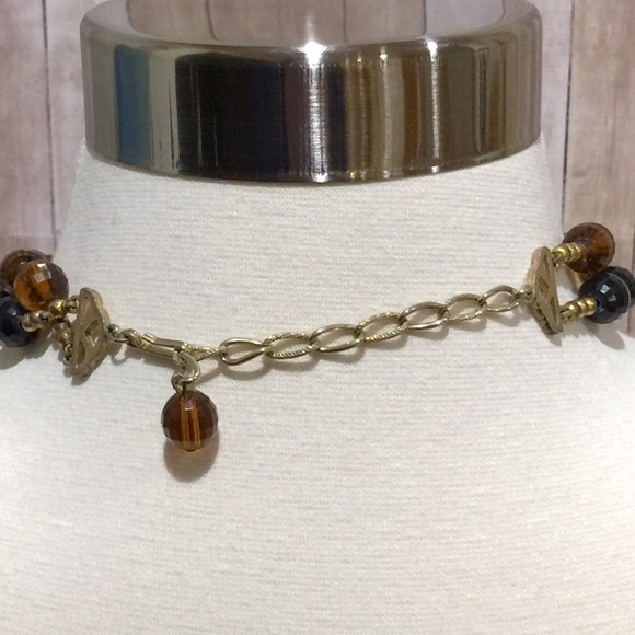 Rootbeer Amber Faceted Bead 2Strand Choker - Picture 5 of 8